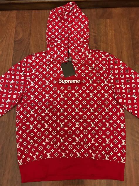 lv supreme hoodie pink|supreme louis vuitton tracksuit.